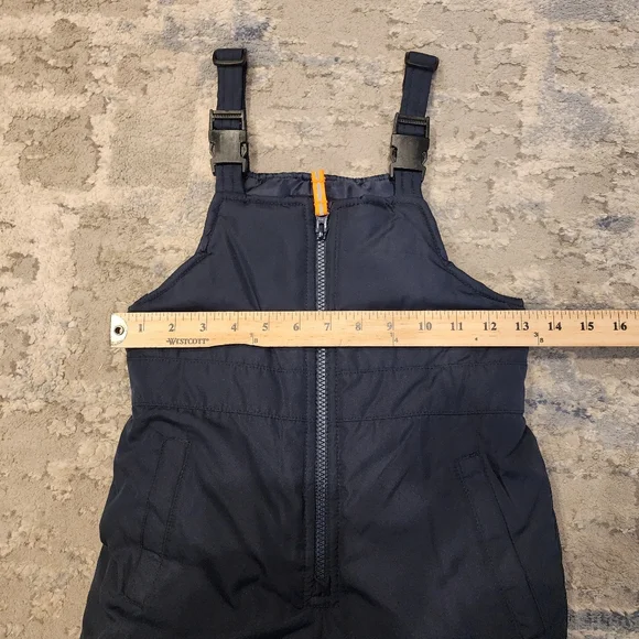 NWT Oshkosh 2-Piece Snowsuit Set Fleece Lined Blue Grey Coat Navy Bib M 5-6